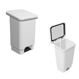LIXEIRA  50 L C/PEDAL BRANCA CAIXAPLAST 