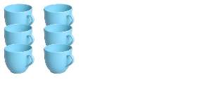 XICARA CAFE 95ML AZUL RR S/PIRES 310