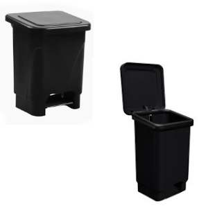 LIXEIRA  25 L C/PEDAL PRETA CAIXAPLAST 